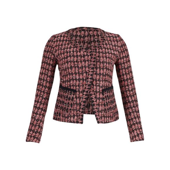 Maje Tweed Jacket in Pink Cotton